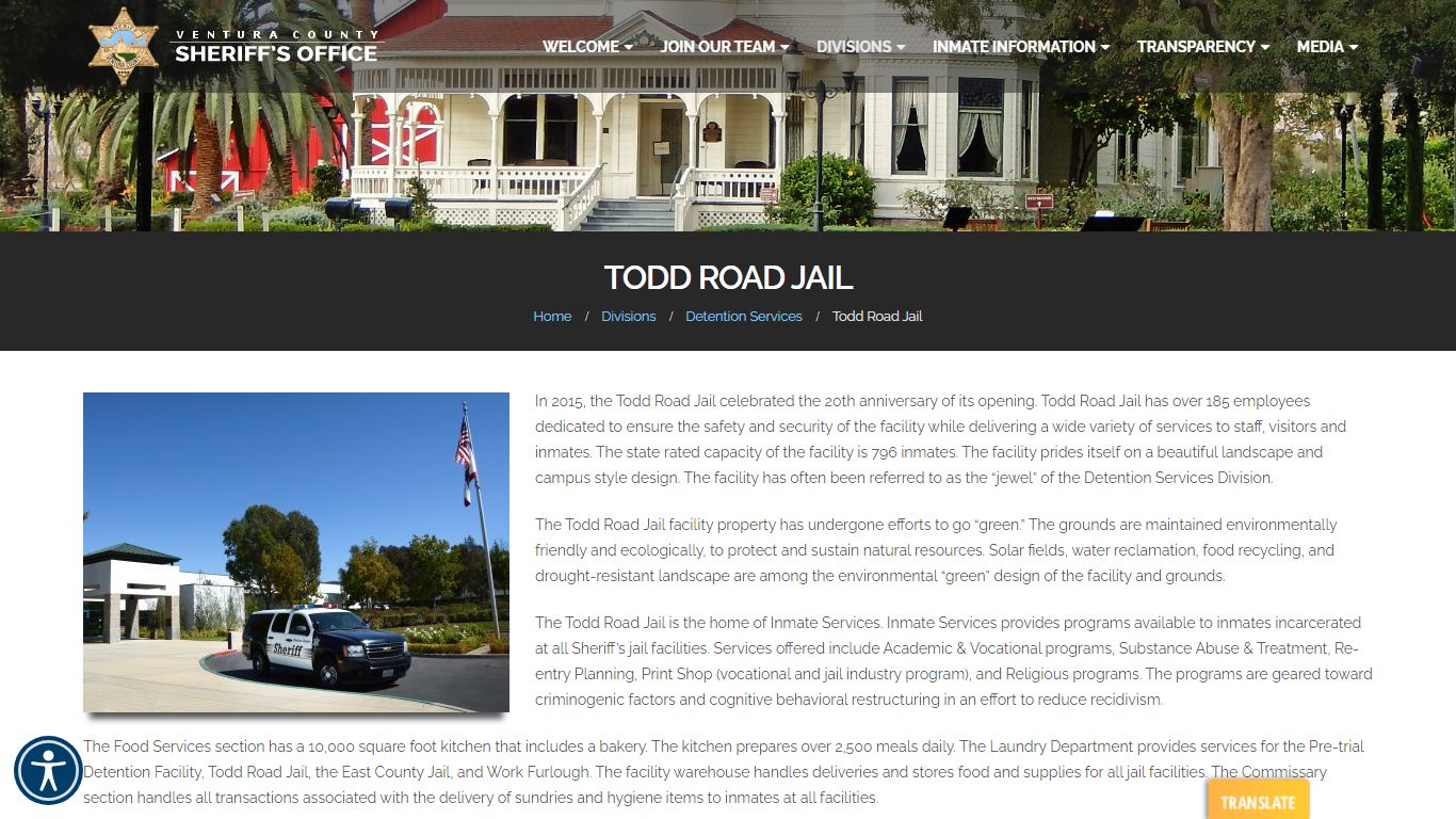 Todd Road Jail - Ventura County Sheriff's Office